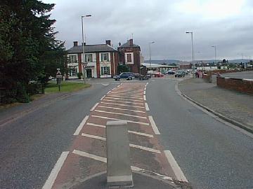 A49 Craven Arms - southern mini-rbt looking north