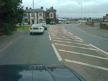 A49 Craven Arms southern mini-rbt from vehicle