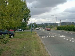 Looking east across the junction from some distance